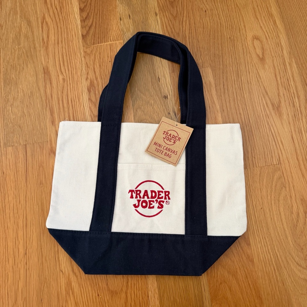 Trader Joe's Canvas Mini Tote Bag - Navy